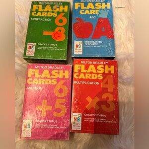 Vintage Milton Bradley Addition Subtraction Multiplication Abc Flash Cards